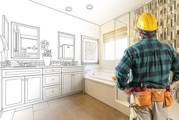 A contractor visualizing a kitchen remodel.