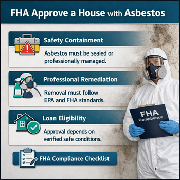 House approved by FHA, with asbestos present, showcasing the balance between housing standards and health concerns.