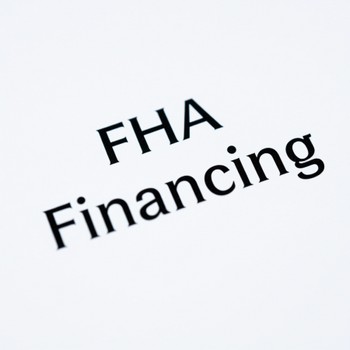 Simple poster that says "FHA financing"